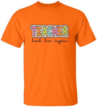 Teacher T-Shirt | Teach, Love, Inspire