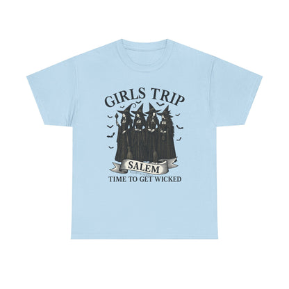 Girls Trip Unisex Heavy Cotton Tee, Fun Group Vacation Shirt, Best Friend Gift, Travel T-Shirt, Casual Summer Wear, Perfect for Celebrations