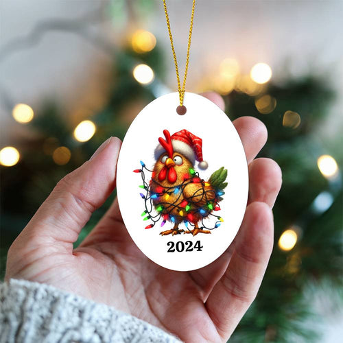 Christmas Chicken Ornaments