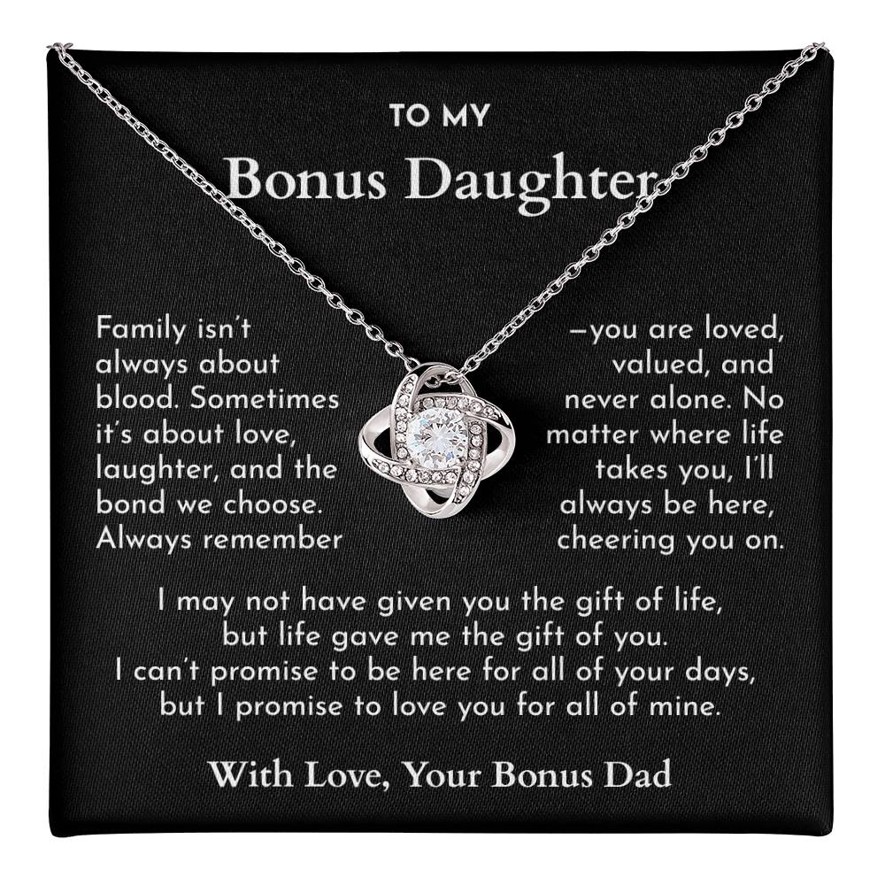 “Life Gave Me the Gift of You” Bonus Daughter Necklace from Bonus Dad