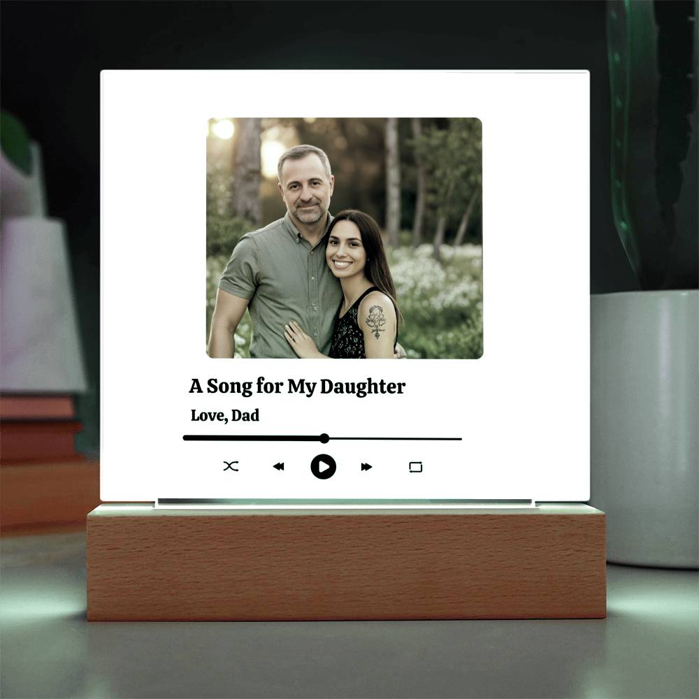 🎁 A Forever Melody: The Personalized Father-Daughter Song Plaque