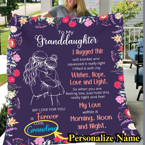 Personalized | Granddaughter Sweet Words Blanket
