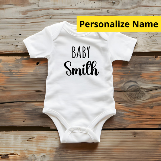 PERSONALIZED Baby Name Onesie