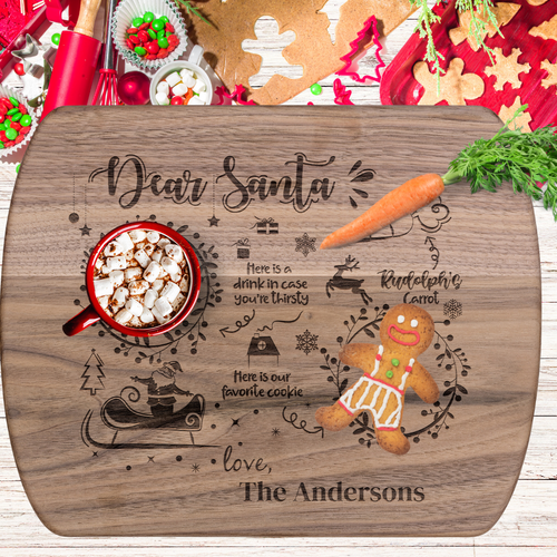 Santa and Reindeer Treats PERSONALIZED Serving Tray🎅