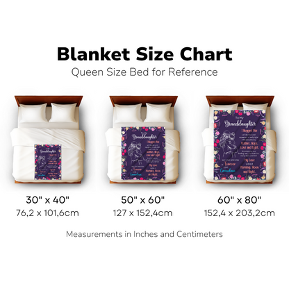Personalized | Granddaughter Sweet Words Blanket