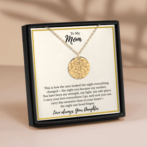 A Sky Full of Love – Personalized Star Map Necklace for Mom from Daughter - Bill and Dot's Finds