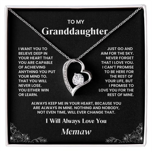 Personalized Granddaughter Necklace | Believe