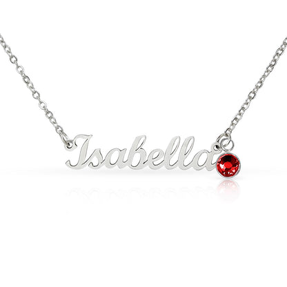 Custom Name Necklace for Daughter | Birthstone Charm Gift from Dad