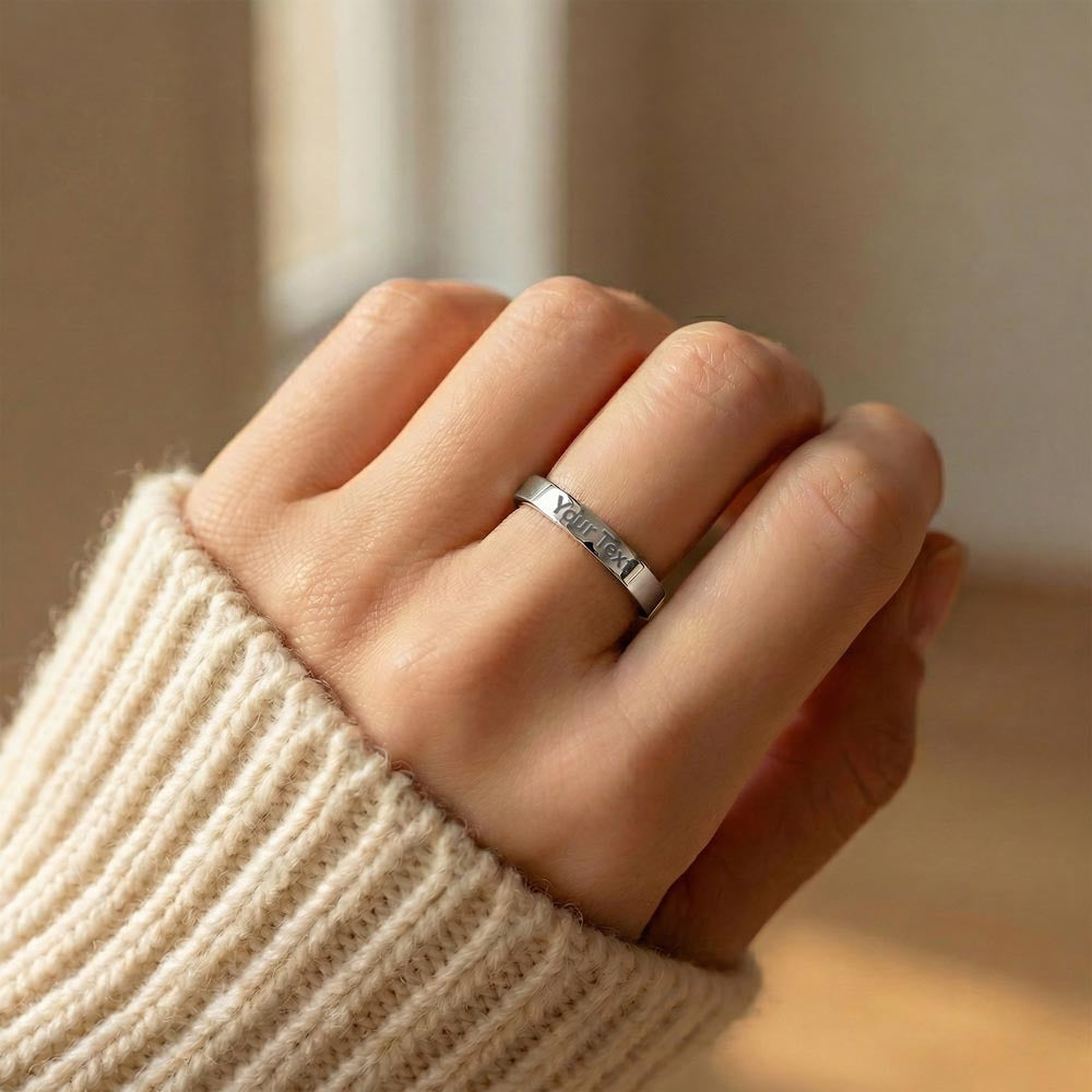 Engraved, Stackable Women's Ring