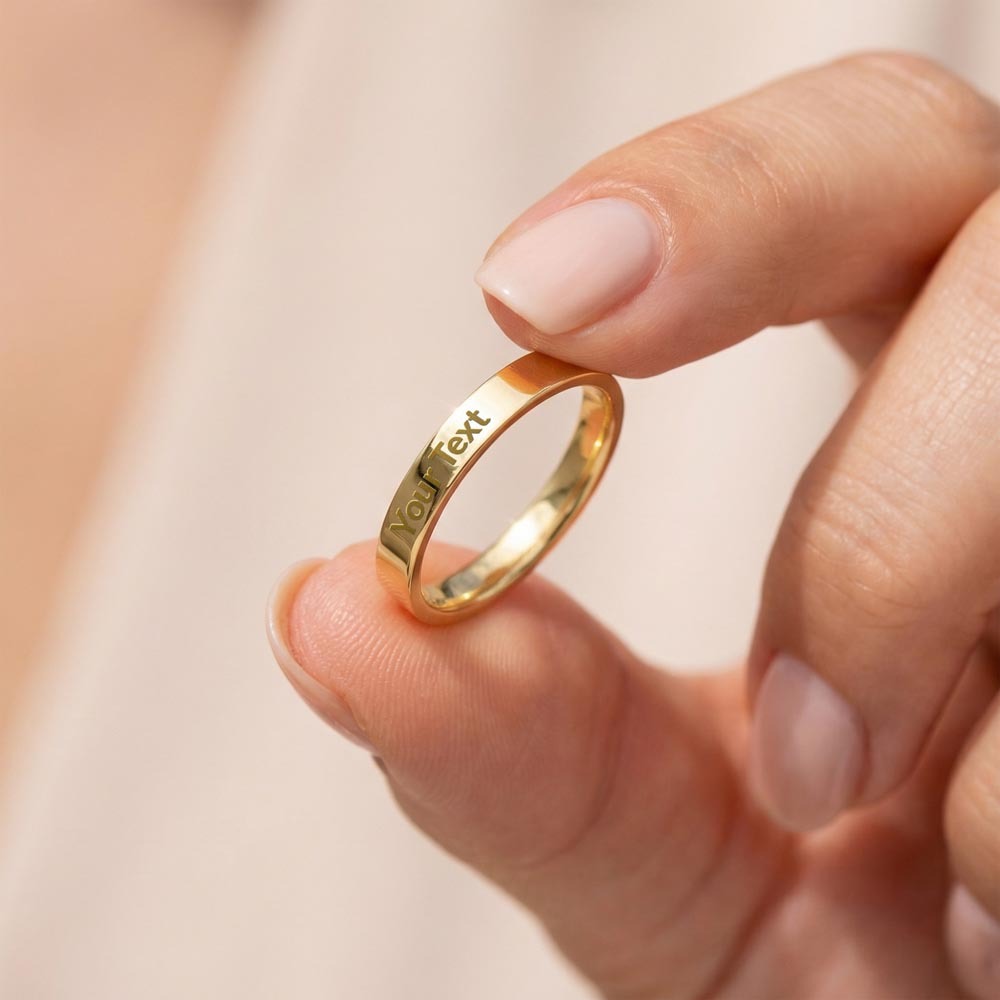 Engraved, Stackable Women's Ring