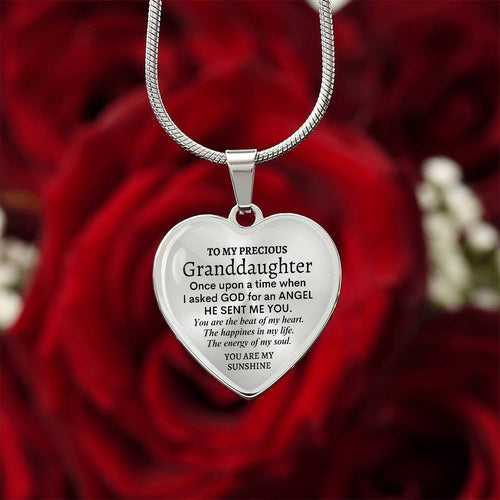 Personalized Granddaughter Luxury Heart Necklace