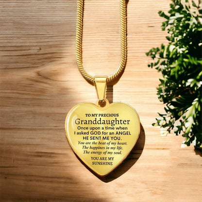 Personalized Granddaughter Luxury Heart Necklace