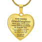 Personalized Granddaughter Luxury Heart Necklace