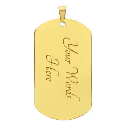 To My Son From Mom | Dog Tag Necklace