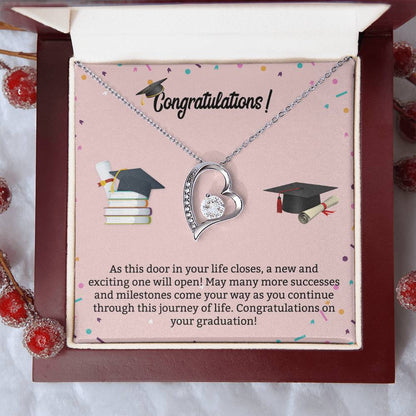 Graduation Necklace | Pink Background