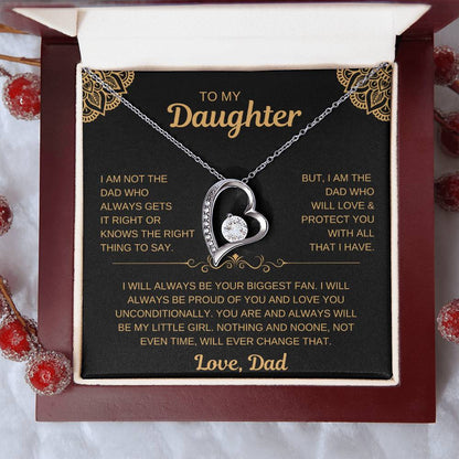 To My Daughter | From Dad Necklace -- Love You Unconditionally