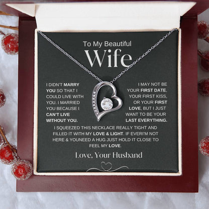 To My Beautiful Wife | Forever Love Necklace--BW2