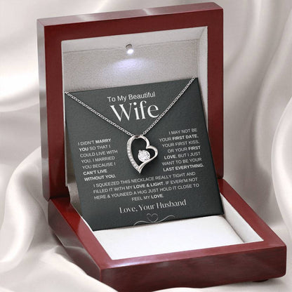 To My Beautiful Wife | Forever Love Necklace--BW2