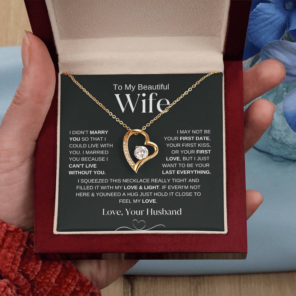 To My Beautiful Wife | Forever Love Necklace--BW2