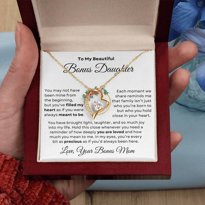 Beautiful Bonus Daughter Forever Love Necklace | From Bonus Mom