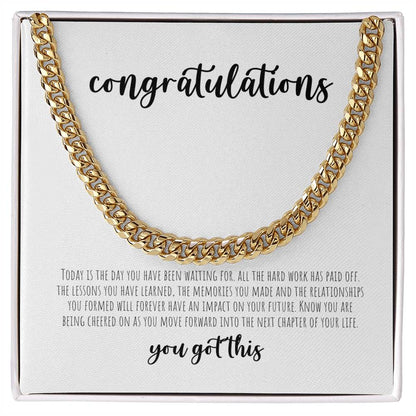 Graduate Gift for Him | Cuban Link Chain