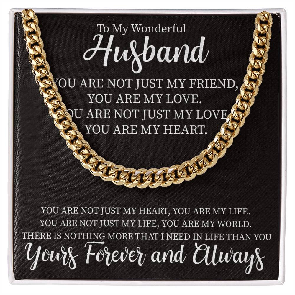 To My Wonderful Husband | Cuban Link Chain
