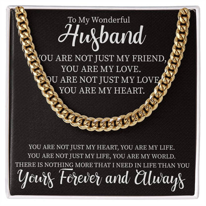 To My Wonderful Husband | Cuban Link Chain