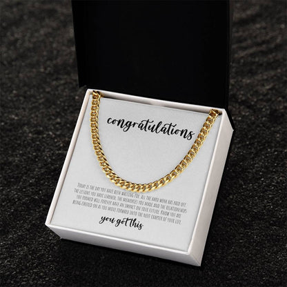 Graduate Gift for Him | Cuban Link Chain