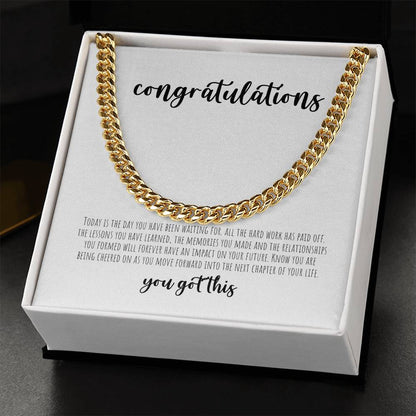 Graduate Gift for Him | Cuban Link Chain