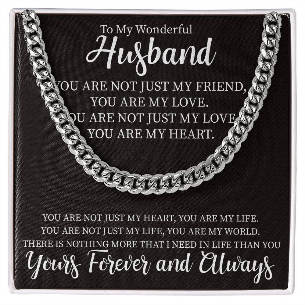 To My Wonderful Husband | Cuban Link Chain