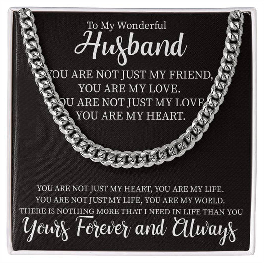 To My Wonderful Husband | Cuban Link Chain