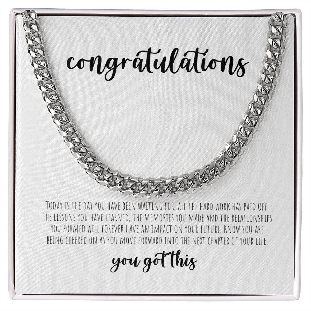 Graduate Gift for Him | Cuban Link Chain