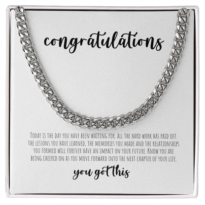 Graduate Gift for Him | Cuban Link Chain