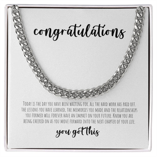 Graduate Gift for Him | Cuban Link Chain