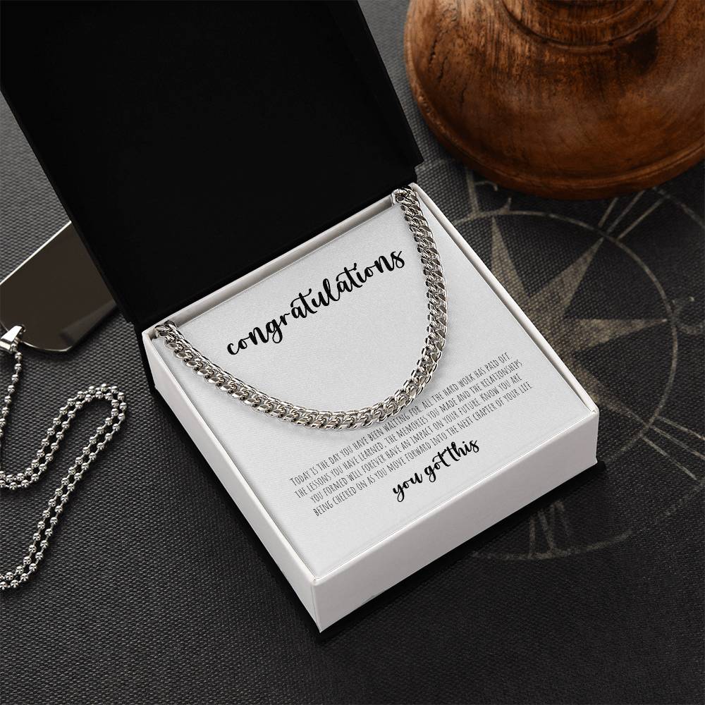 Graduate Gift for Him | Cuban Link Chain