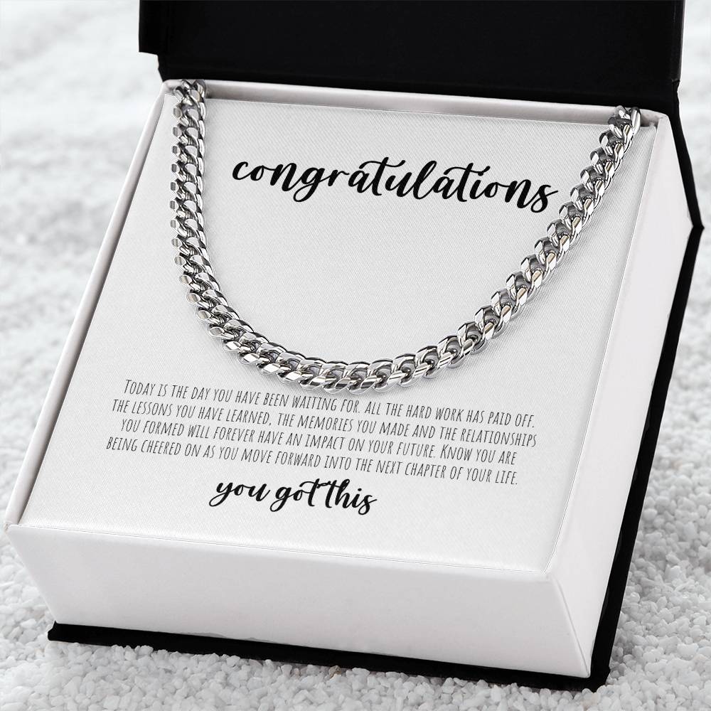 Graduate Gift for Him | Cuban Link Chain