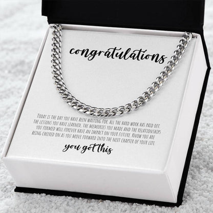 Graduate Gift for Him | Cuban Link Chain