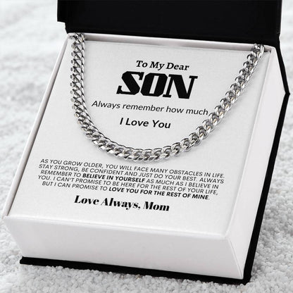 Personalized To My Son Cuban Link Chain | Always Remember