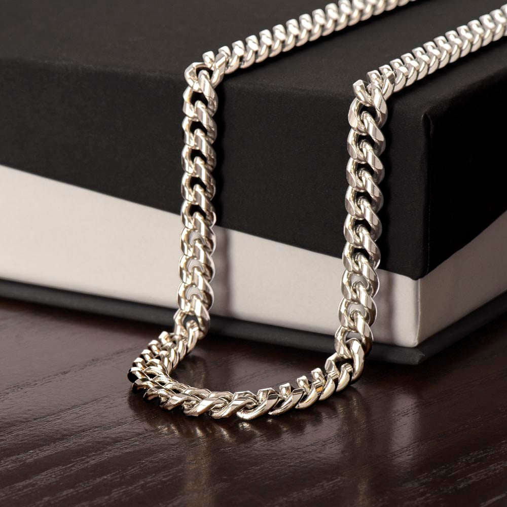 Best Gift for Him - To My Man Cuban Link Chain