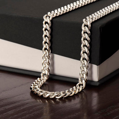 Best Gift for Him - To My Man Cuban Link Chain