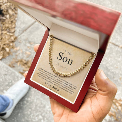Personalized "To My Son"  From Mom | Cuban Chain