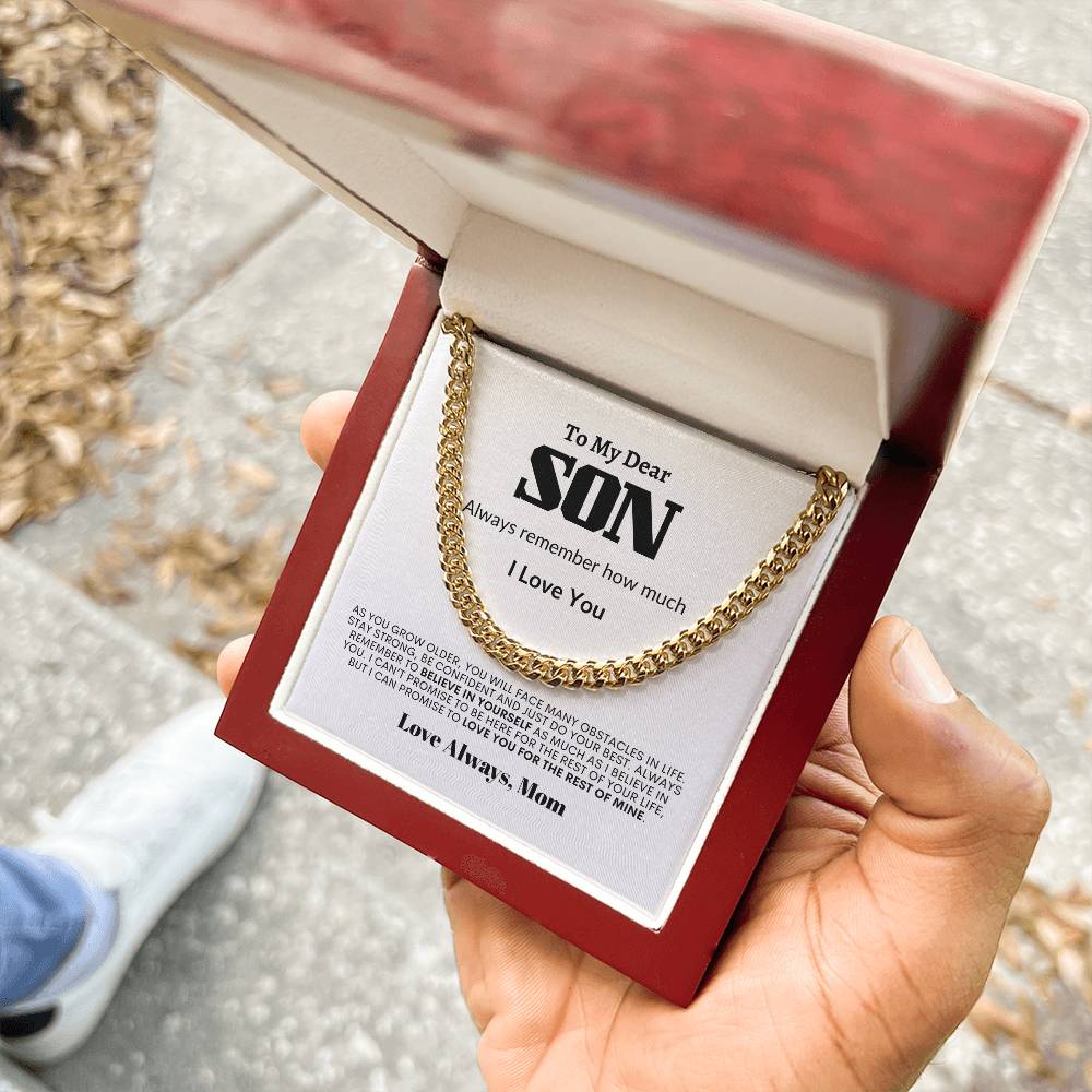Personalized To My Son Cuban Link Chain | Always Remember