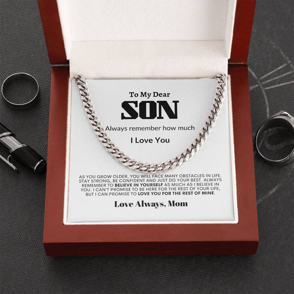 Personalized To My Son Cuban Link Chain | Always Remember
