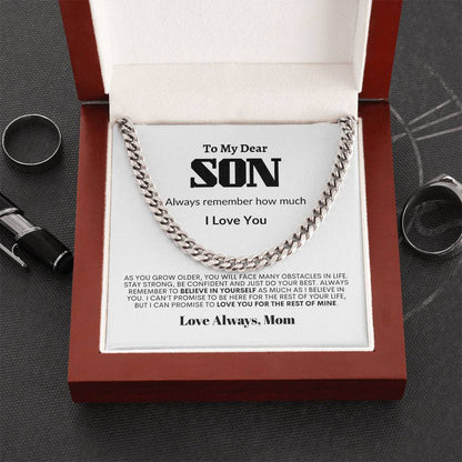 Personalized To My Son Cuban Link Chain | Always Remember