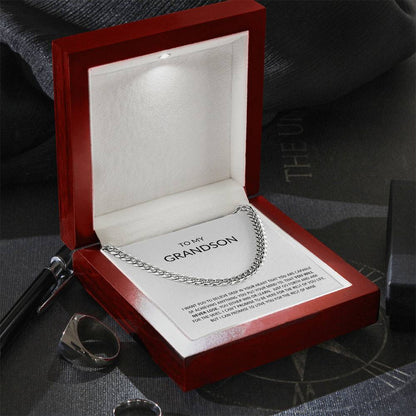 To My Grandson | You Will Never Lose--Cuban Chain Necklace