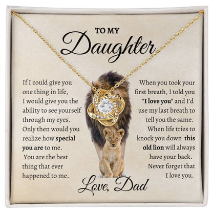 To My Daughter – “This Old Lion” Necklace (From Dad)