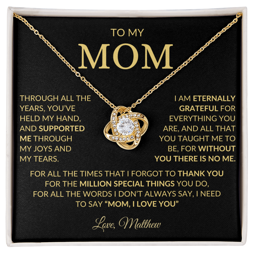 Unique Personalized Gift for Mom "Without You, There is No Me" Necklace
