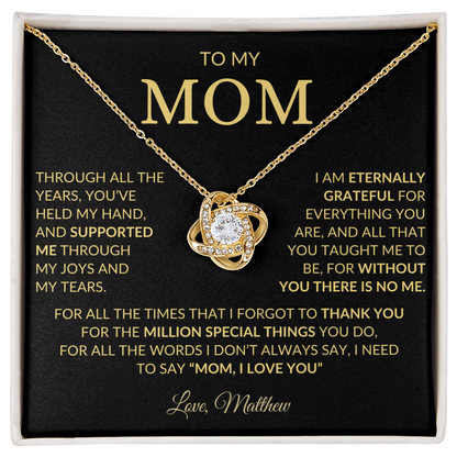 Unique Personalized Gift for Mom "Without You, There is No Me" Necklace