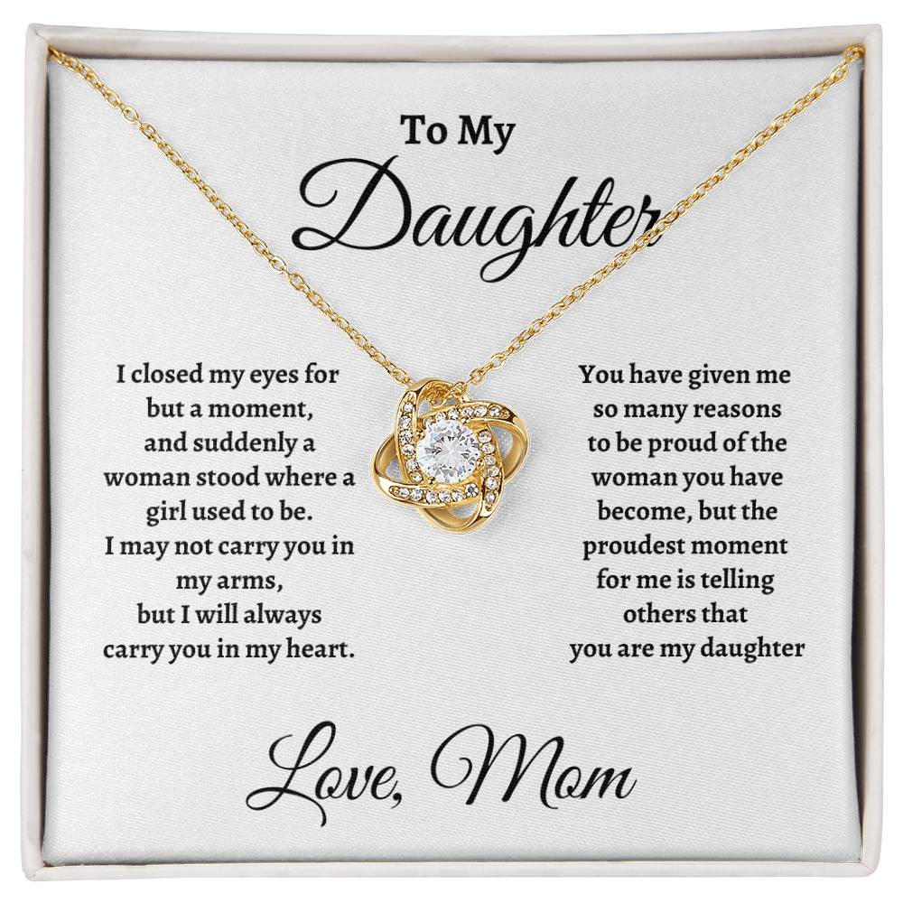 To My Daughter, From Mom | Love Knot Necklace