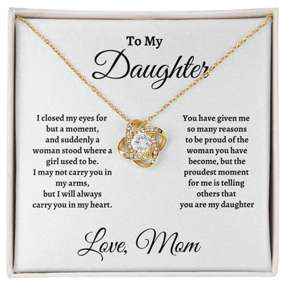 To My Daughter, From Mom | Love Knot Necklace